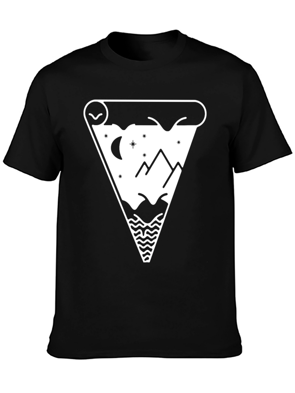 Mountainscape Pizza Slice Graphic Tee