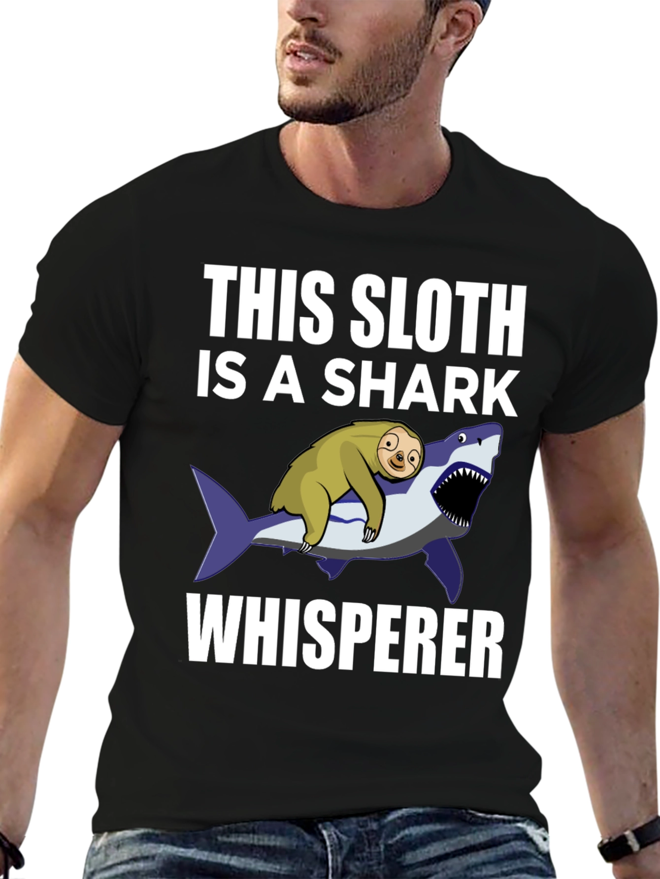 Sloth Shark Whisperer Graphic Tee