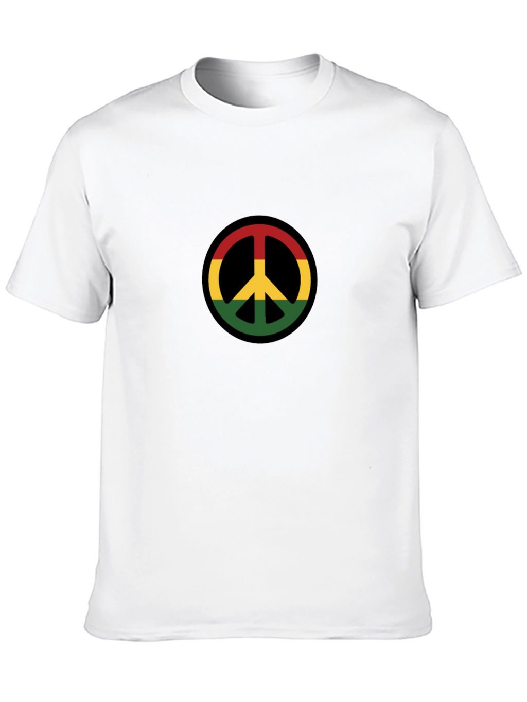 Rasta Peace Sign Black T-Shirt