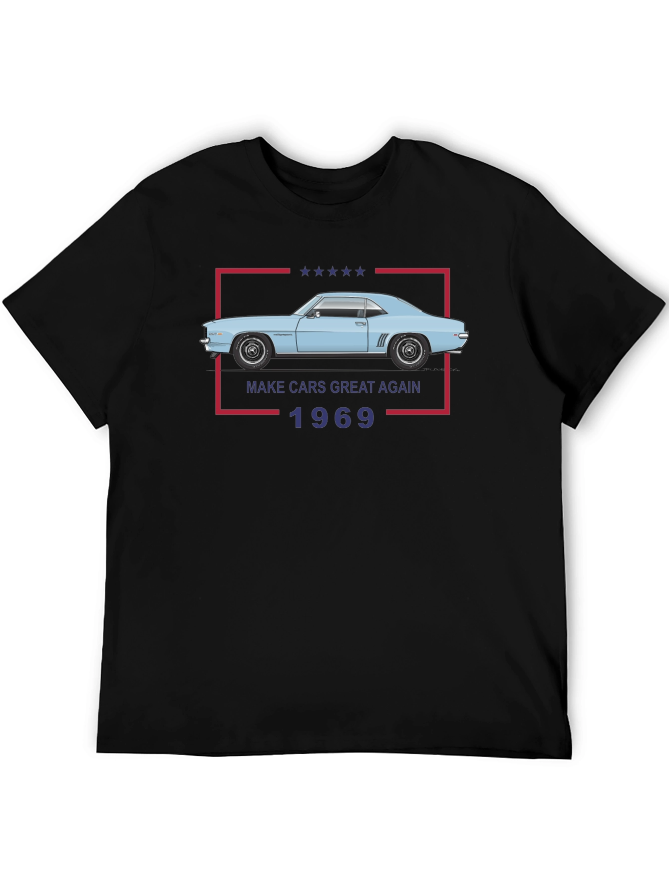 Make Cars Great Again 1969 Black T-Shirt