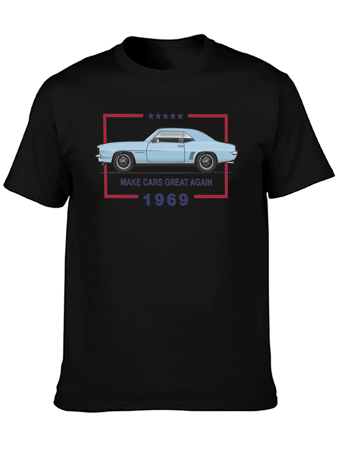 Make Cars Great Again 1969 Black T-Shirt