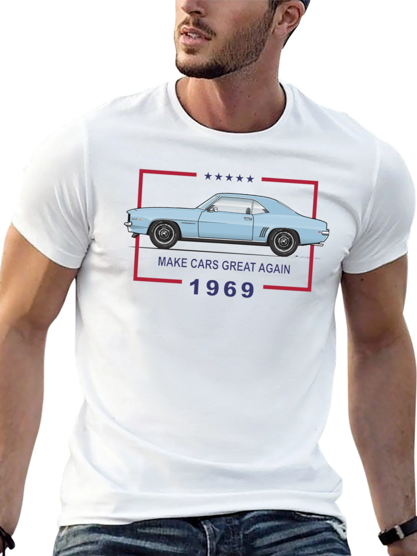 Make Cars Great Again 1969 Black T-Shirt