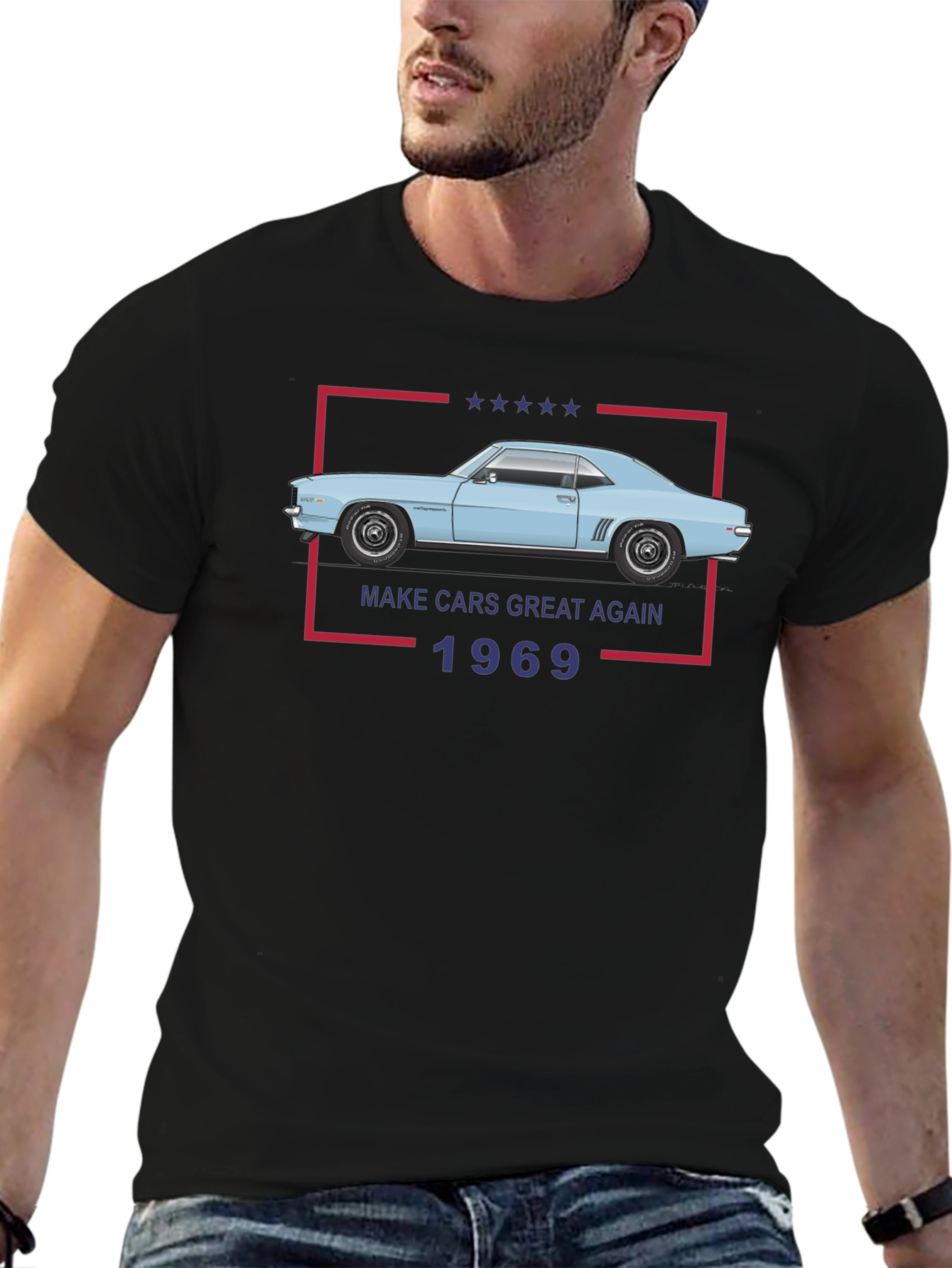 Make Cars Great Again 1969 Black T-Shirt