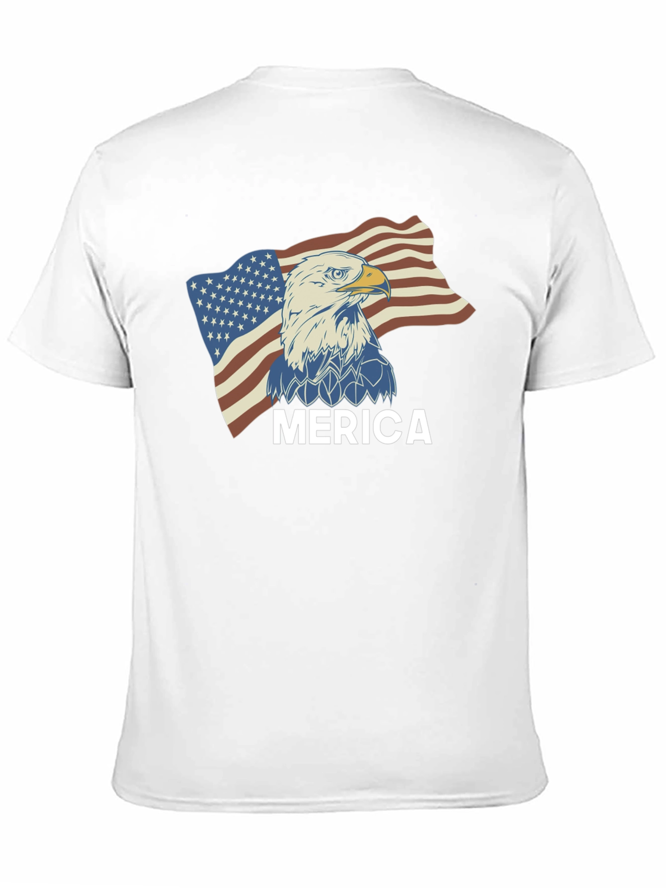 Mens Merica Eagle Flag Graphic Tee