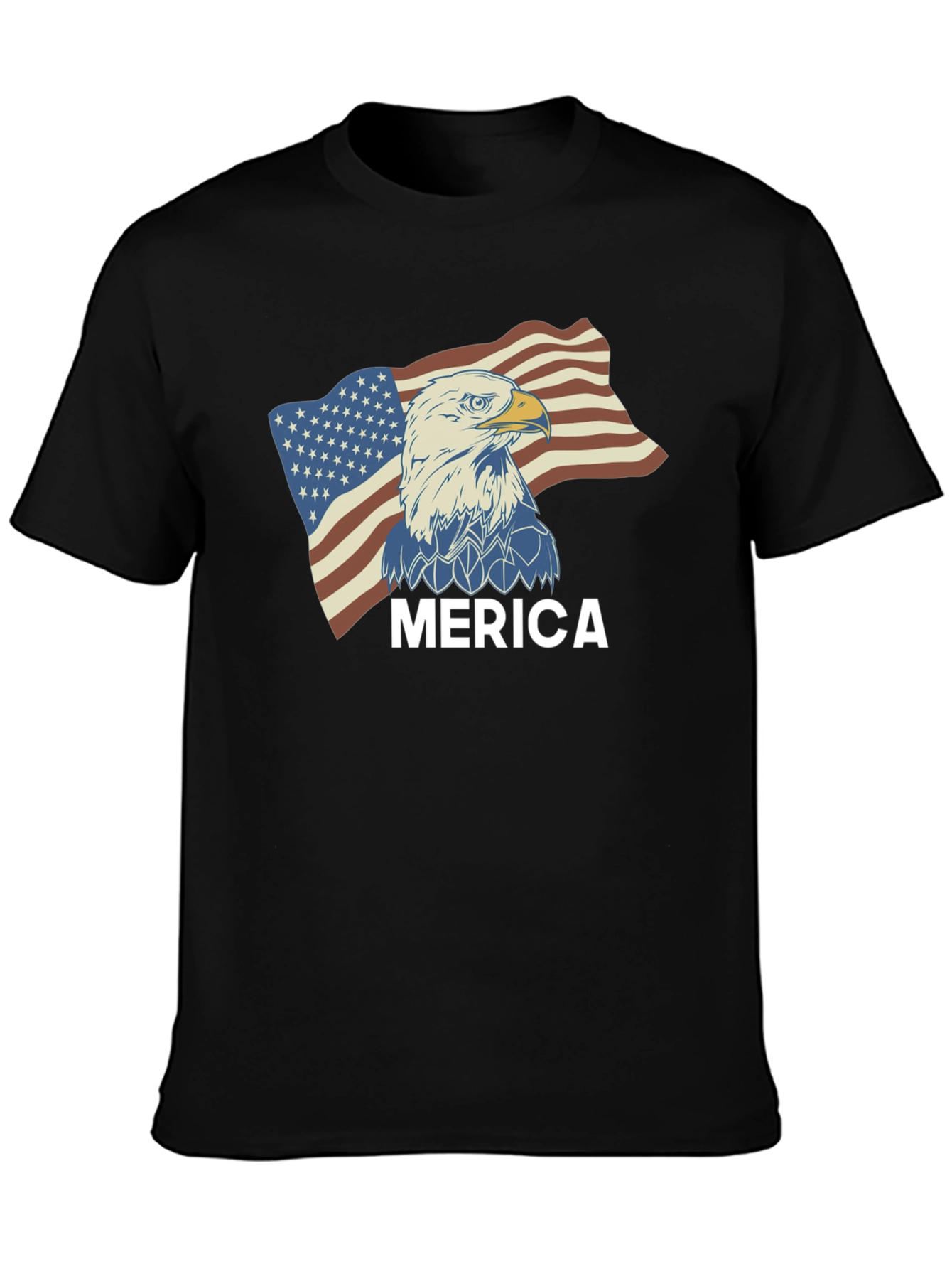 Mens Merica Eagle Flag Graphic Tee