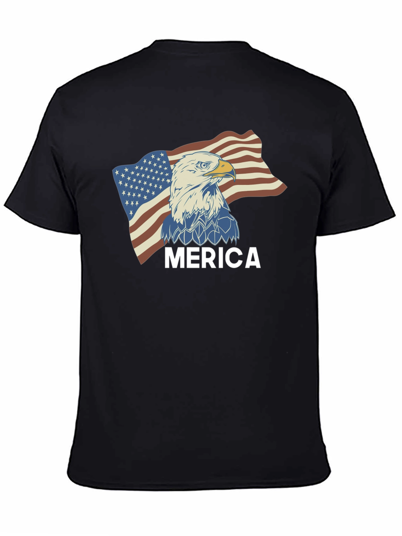 Mens Merica Eagle Flag Graphic Tee