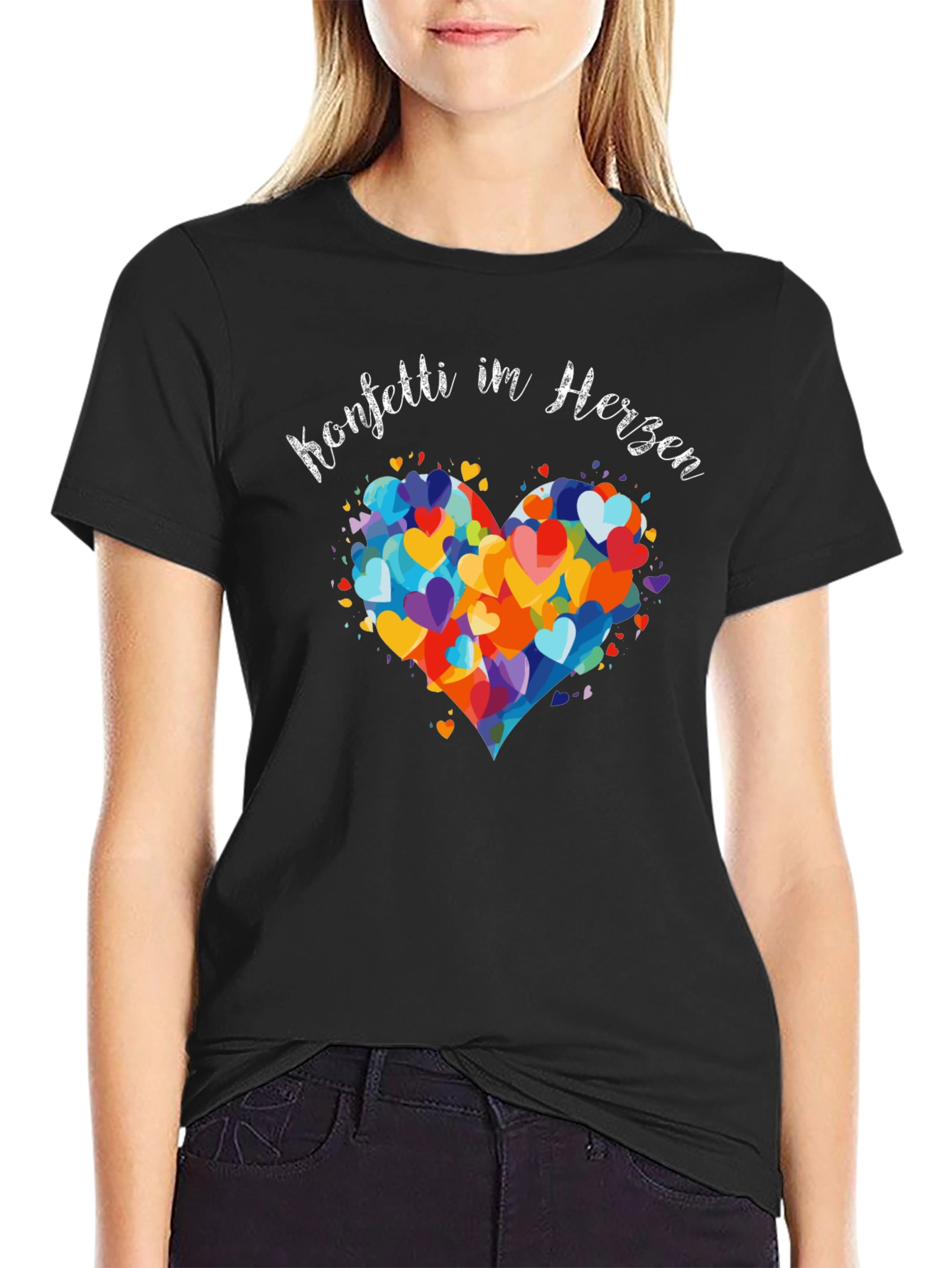 Confetti in Herzen Heart T-Shirt