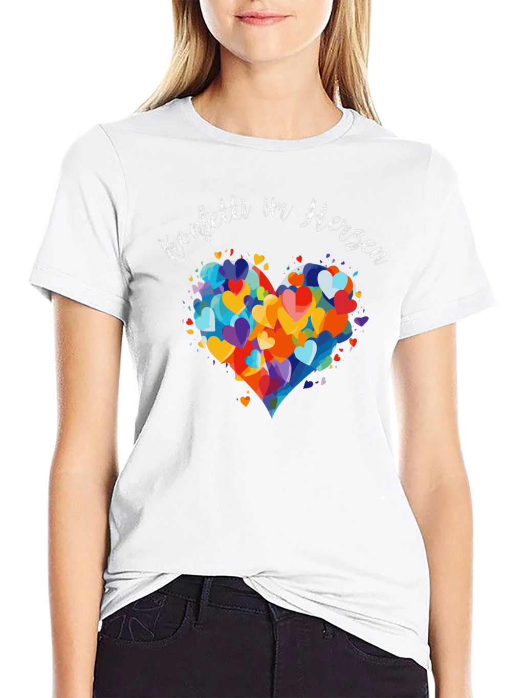 Confetti in Herzen Heart T-Shirt