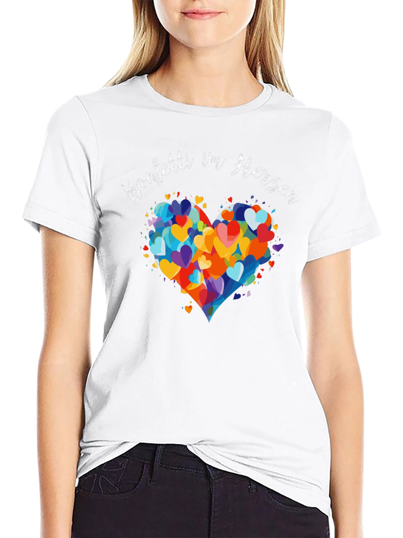 Confetti in Herzen Heart T-Shirt