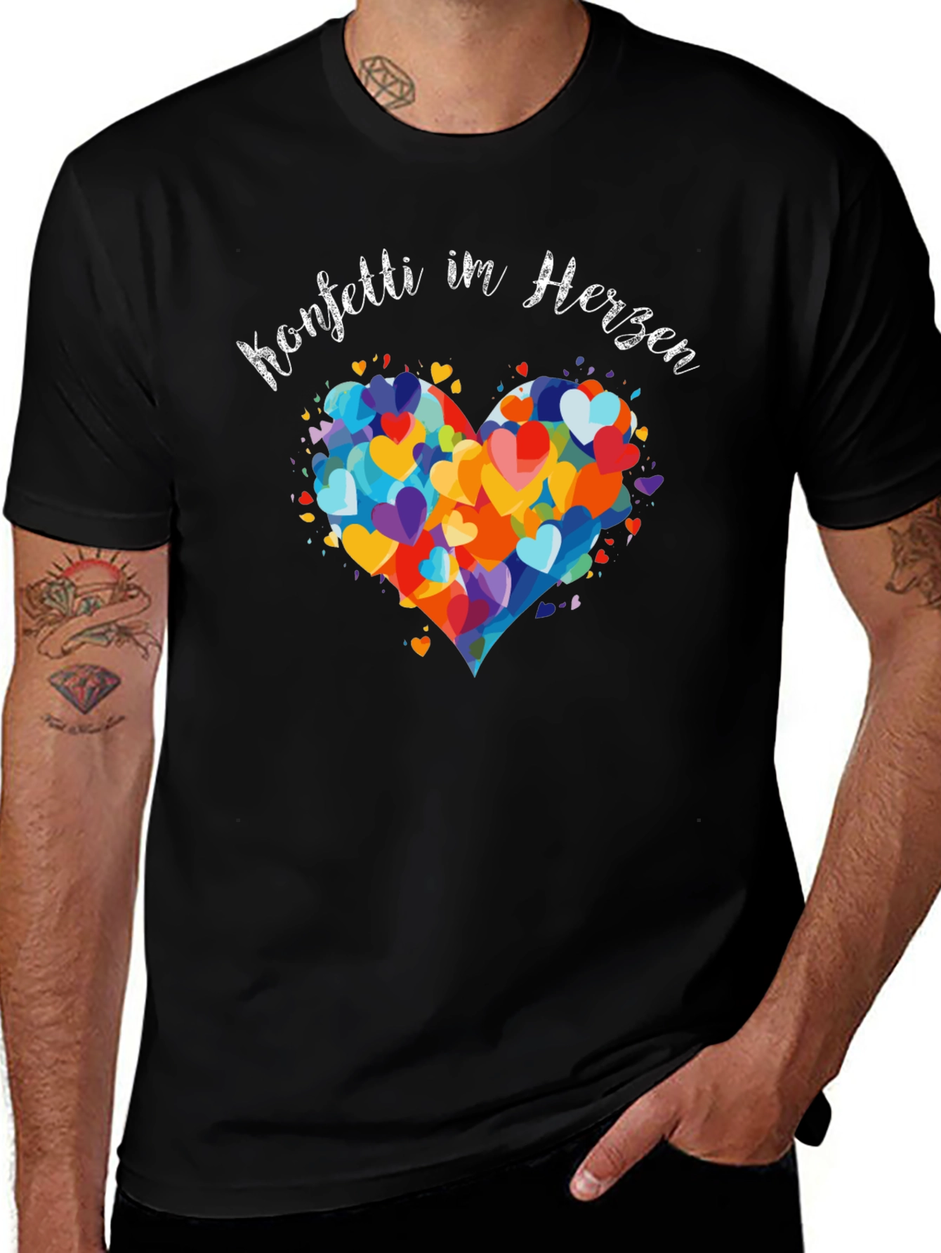 Confetti in Herzen Heart T-Shirt