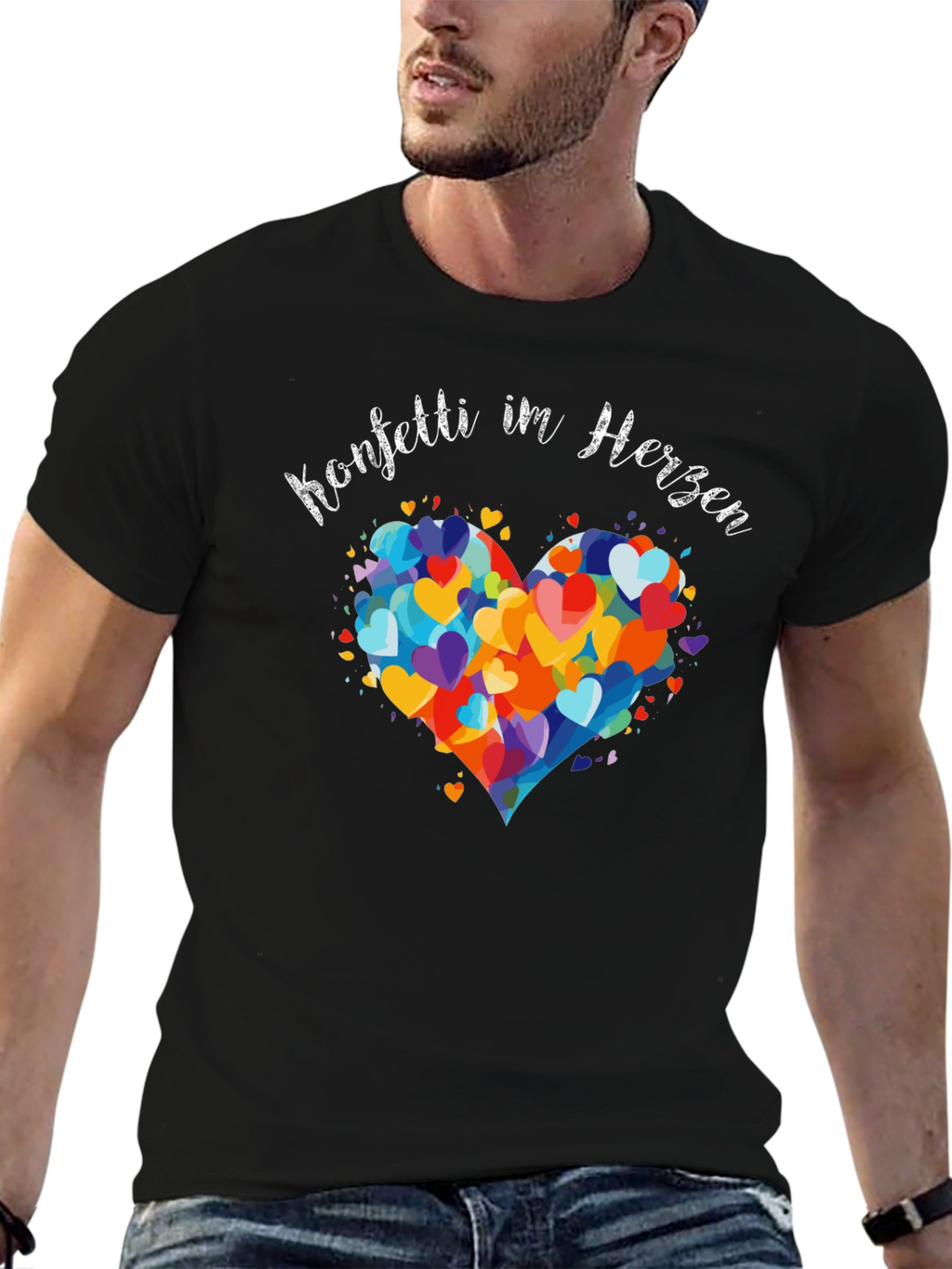 Confetti in Herzen Heart T-Shirt