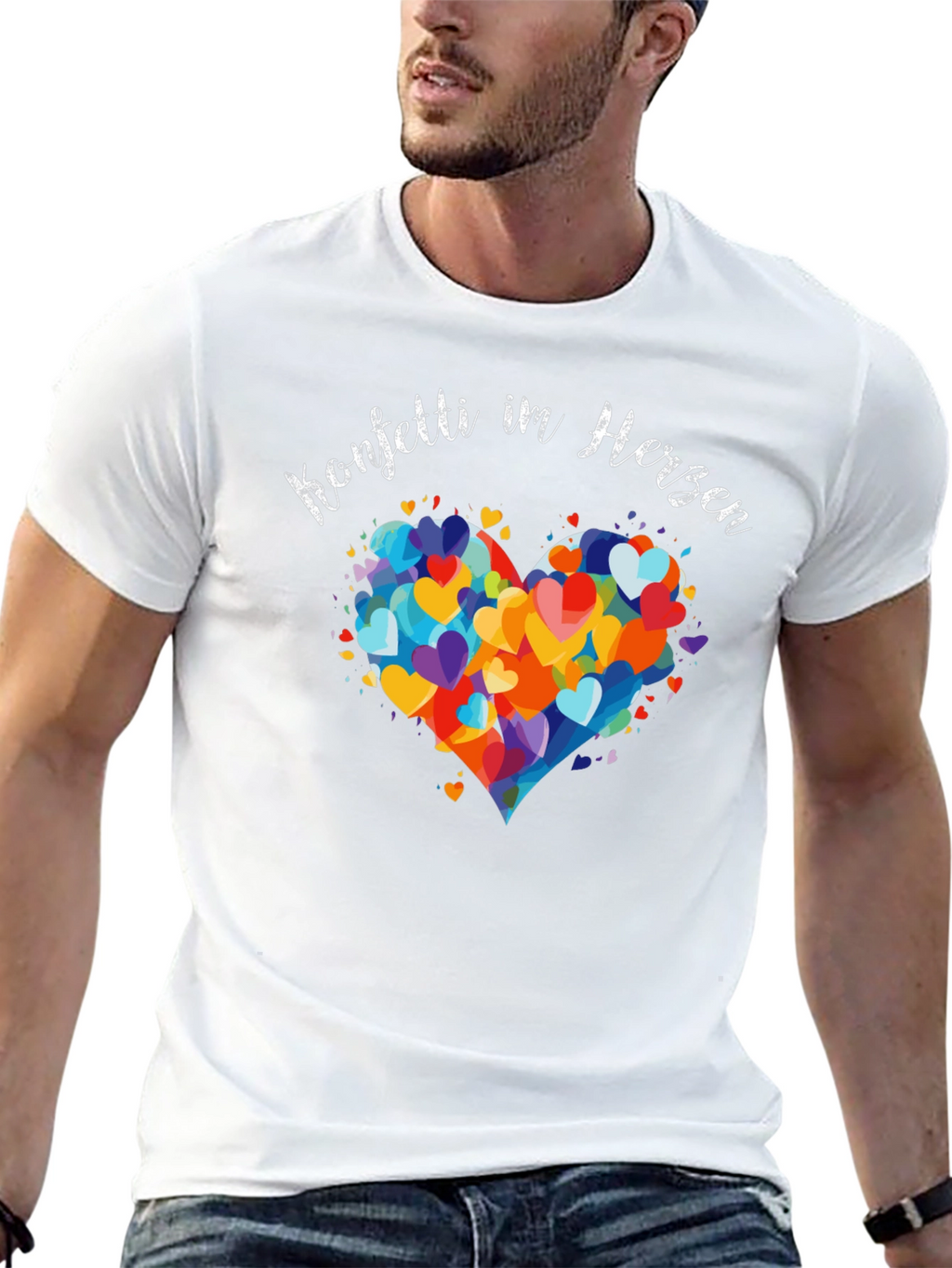 Confetti in Herzen Heart T-Shirt