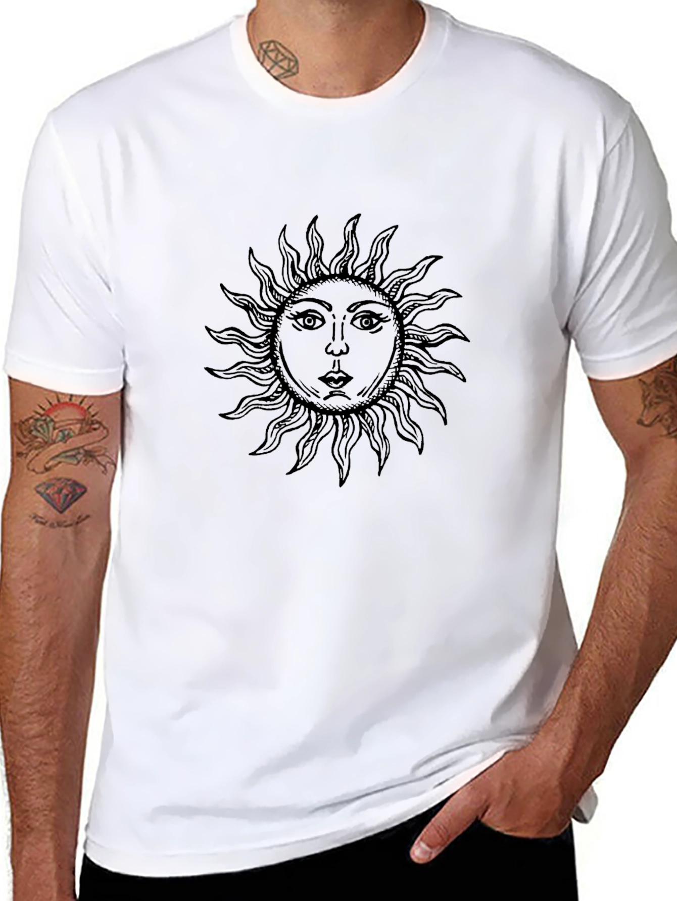 Sun Graphic Black T-Shirt