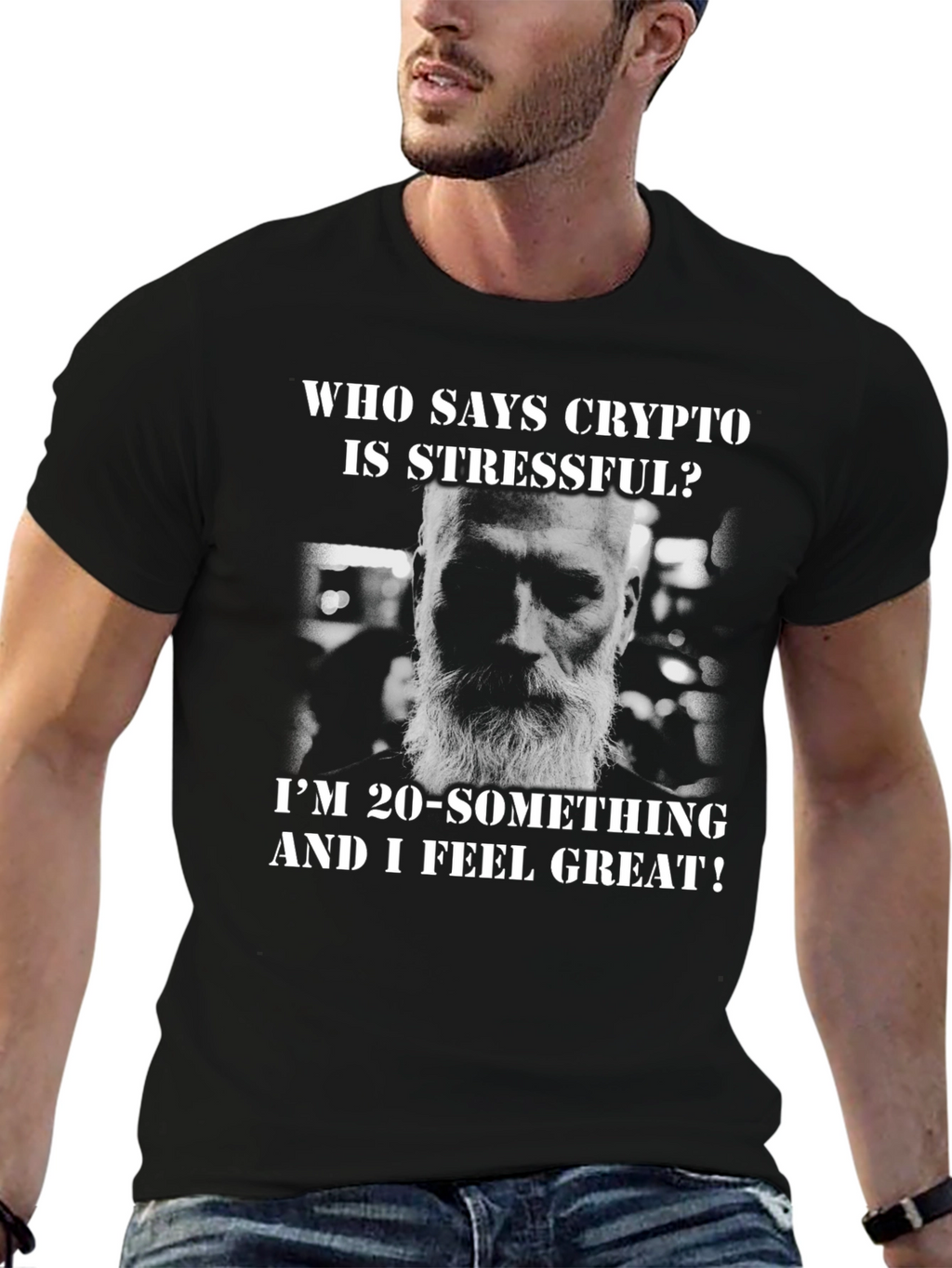Crypto Stressful? Funny Graphic T-Shirt