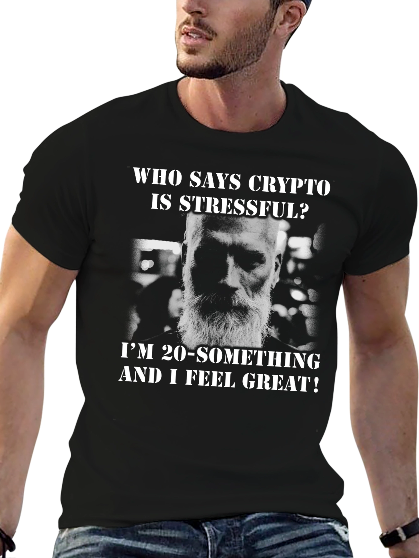 Crypto Stressful? Funny Graphic T-Shirt