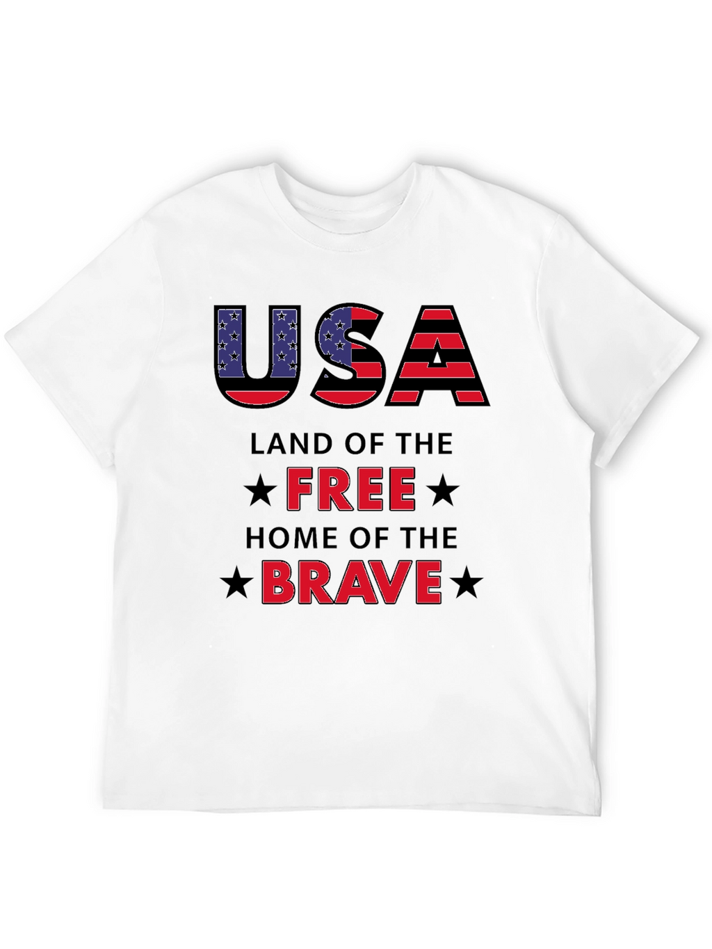 USA Land of the Free T-Shirt Patriotic Graphic Tee