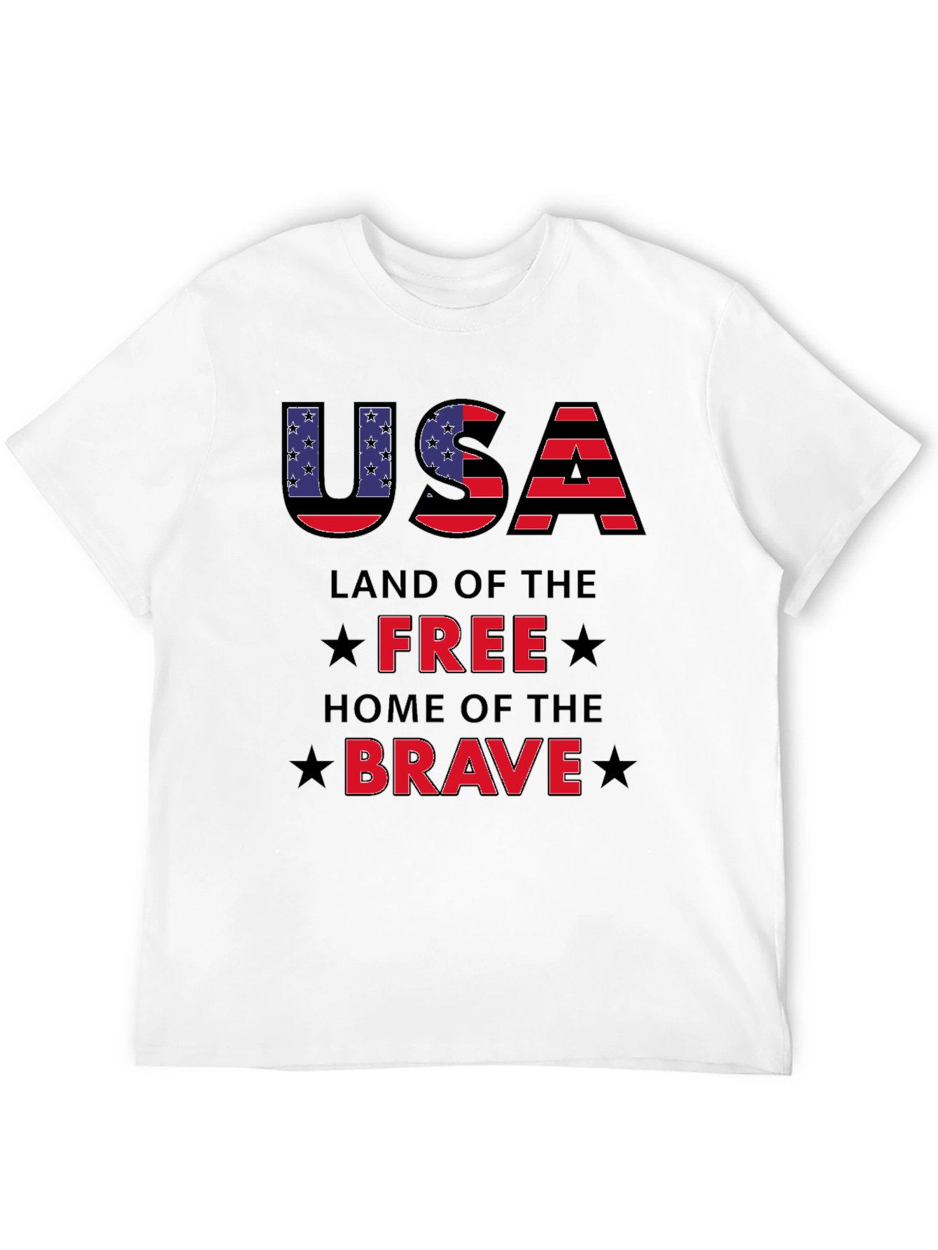 USA Land of the Free T-Shirt Patriotic Graphic Tee