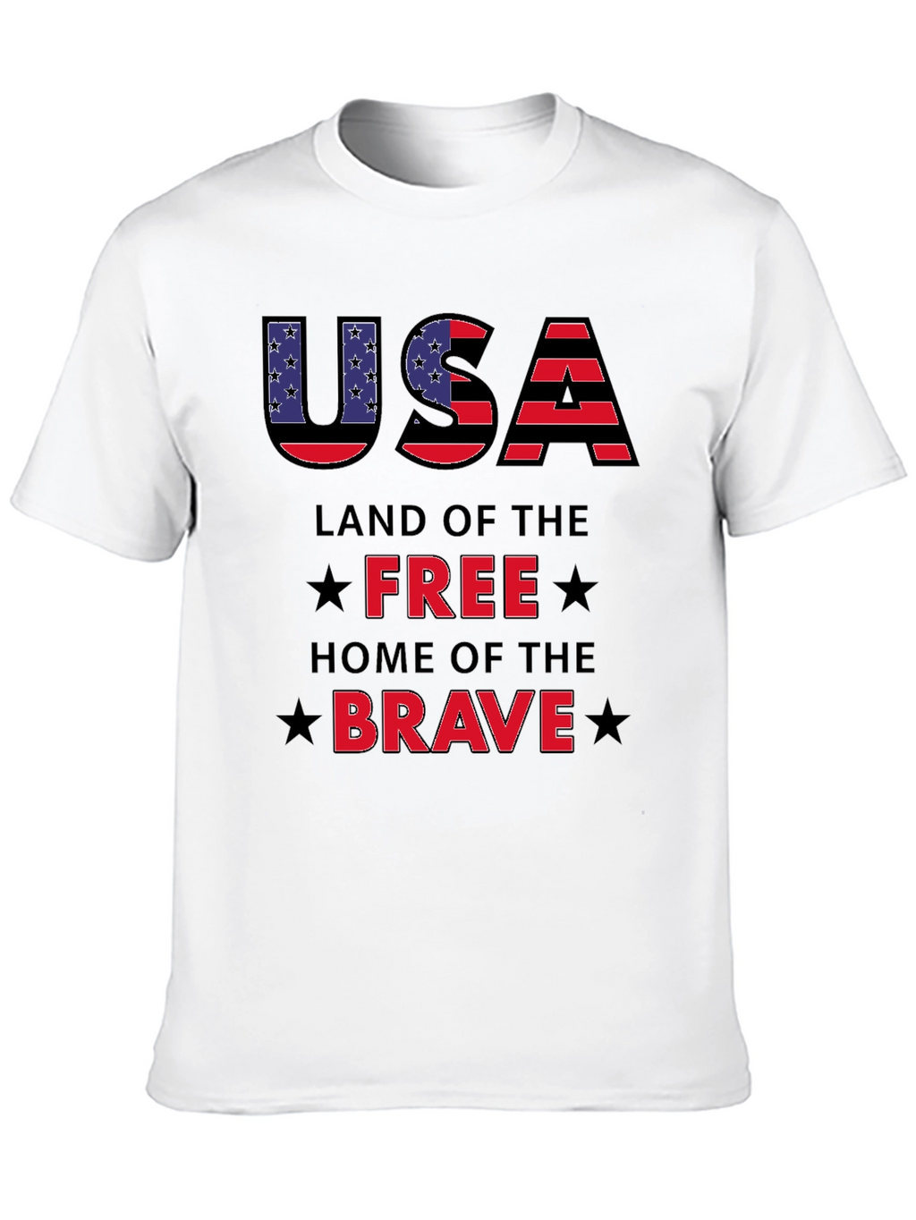 USA Land of the Free T-Shirt Patriotic Graphic Tee