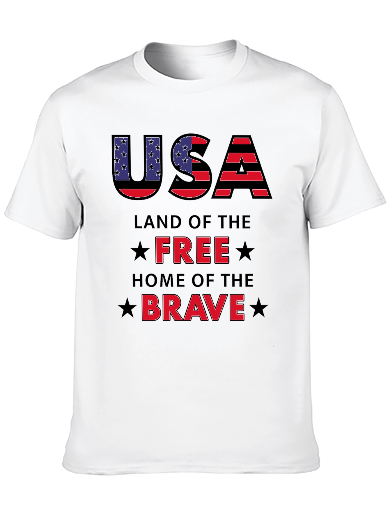 USA Land of the Free T-Shirt Patriotic Graphic Tee