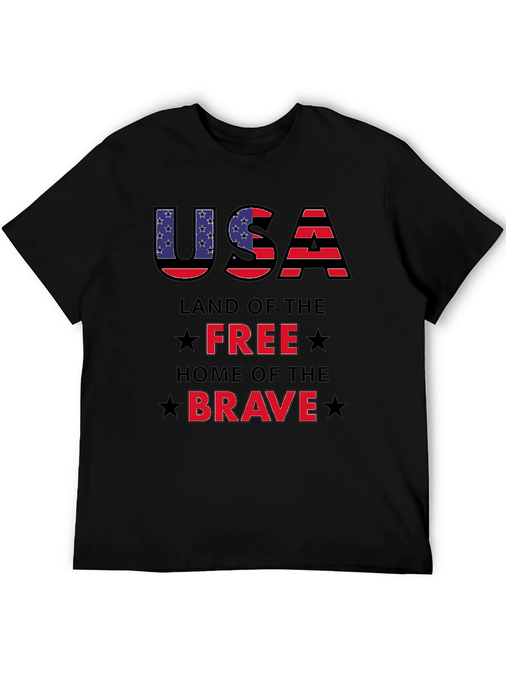 USA Land of the Free T-Shirt Patriotic Graphic Tee