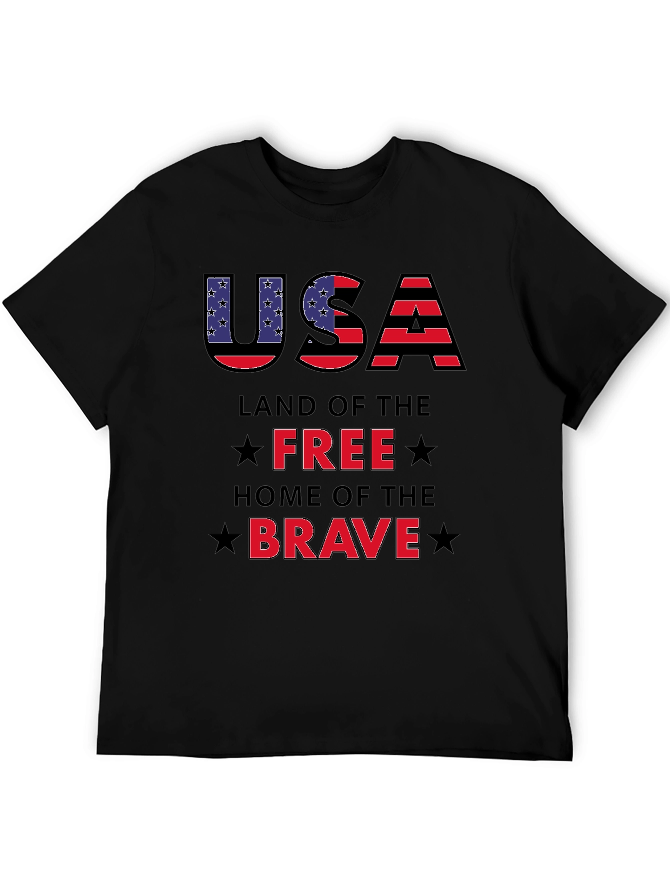 USA Land of the Free T-Shirt Patriotic Graphic Tee