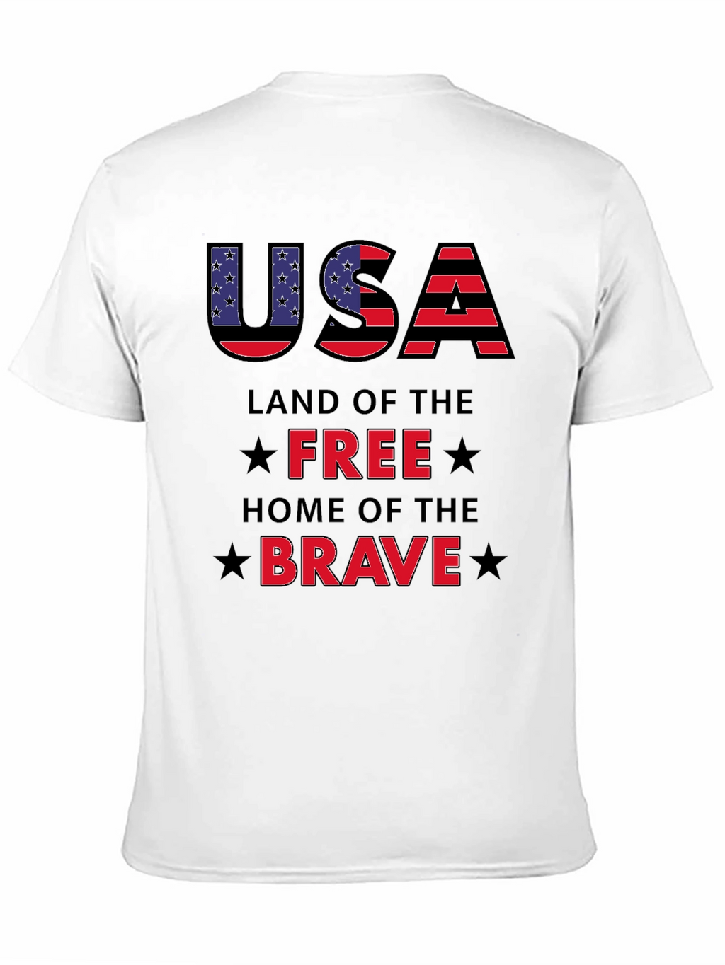 USA Land of the Free T-Shirt Patriotic Graphic Tee