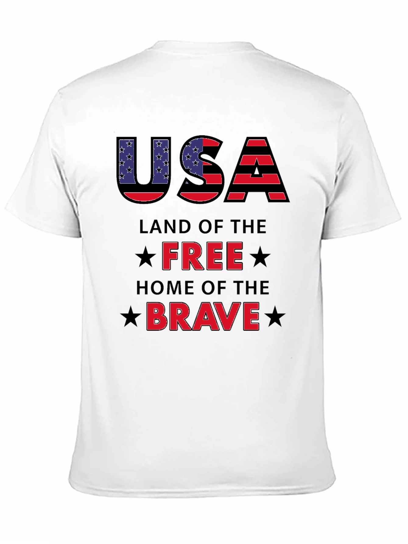 USA Land of the Free T-Shirt Patriotic Graphic Tee