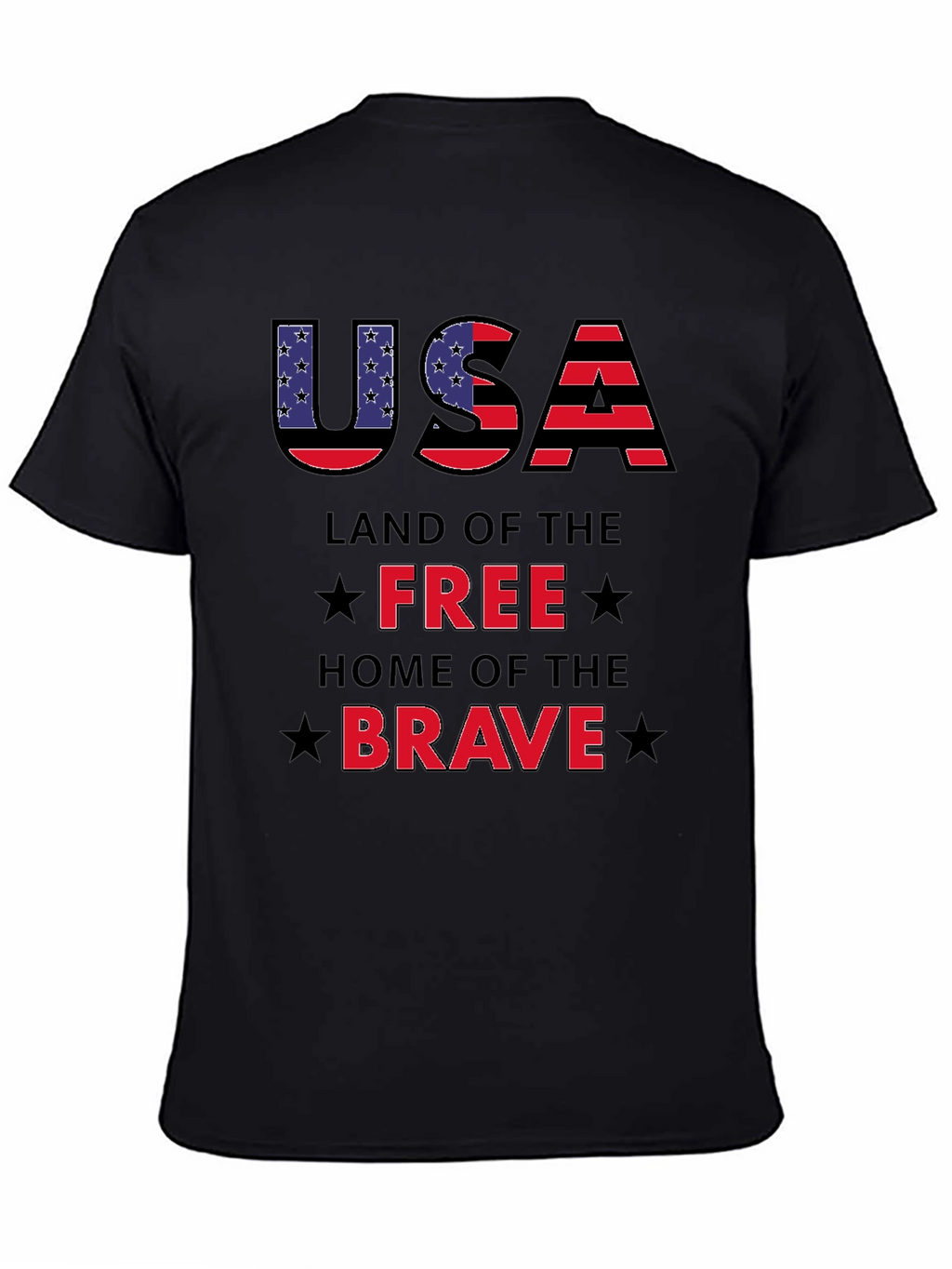 USA Land of the Free T-Shirt Patriotic Graphic Tee