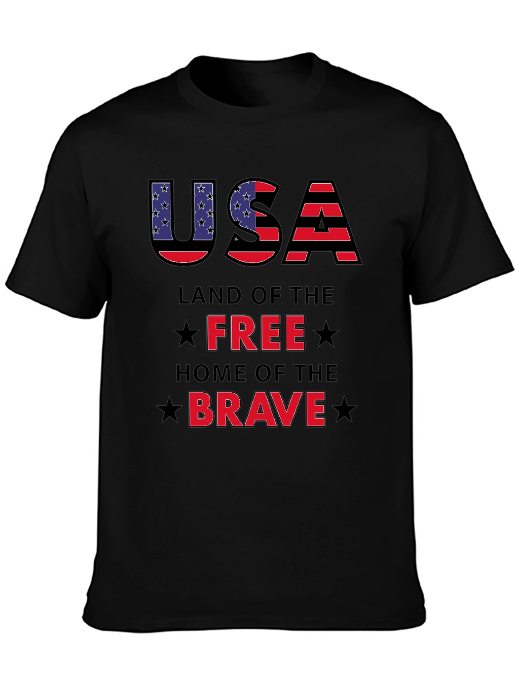 USA Land of the Free T-Shirt Patriotic Graphic Tee