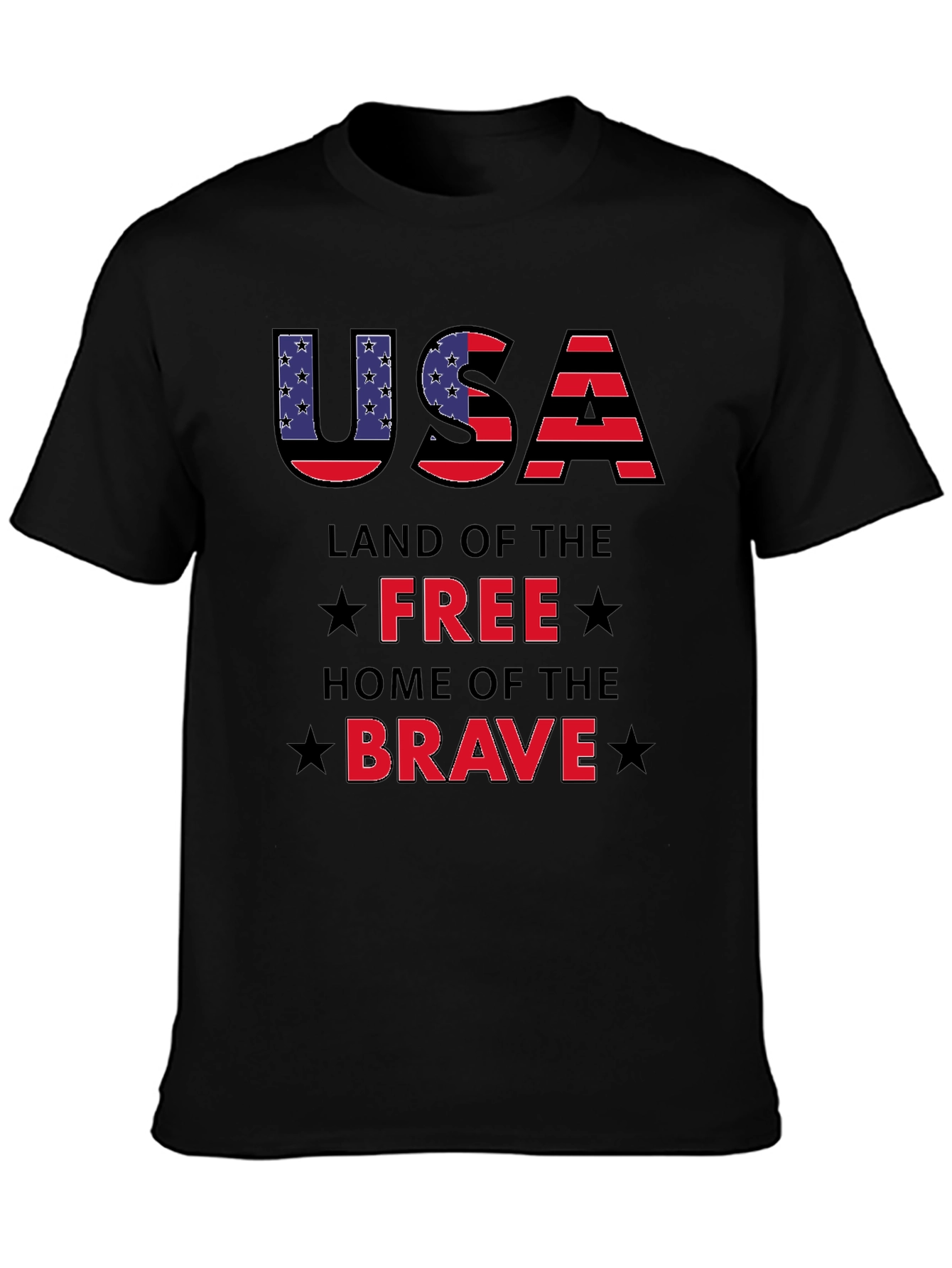 USA Land of the Free T-Shirt Patriotic Graphic Tee