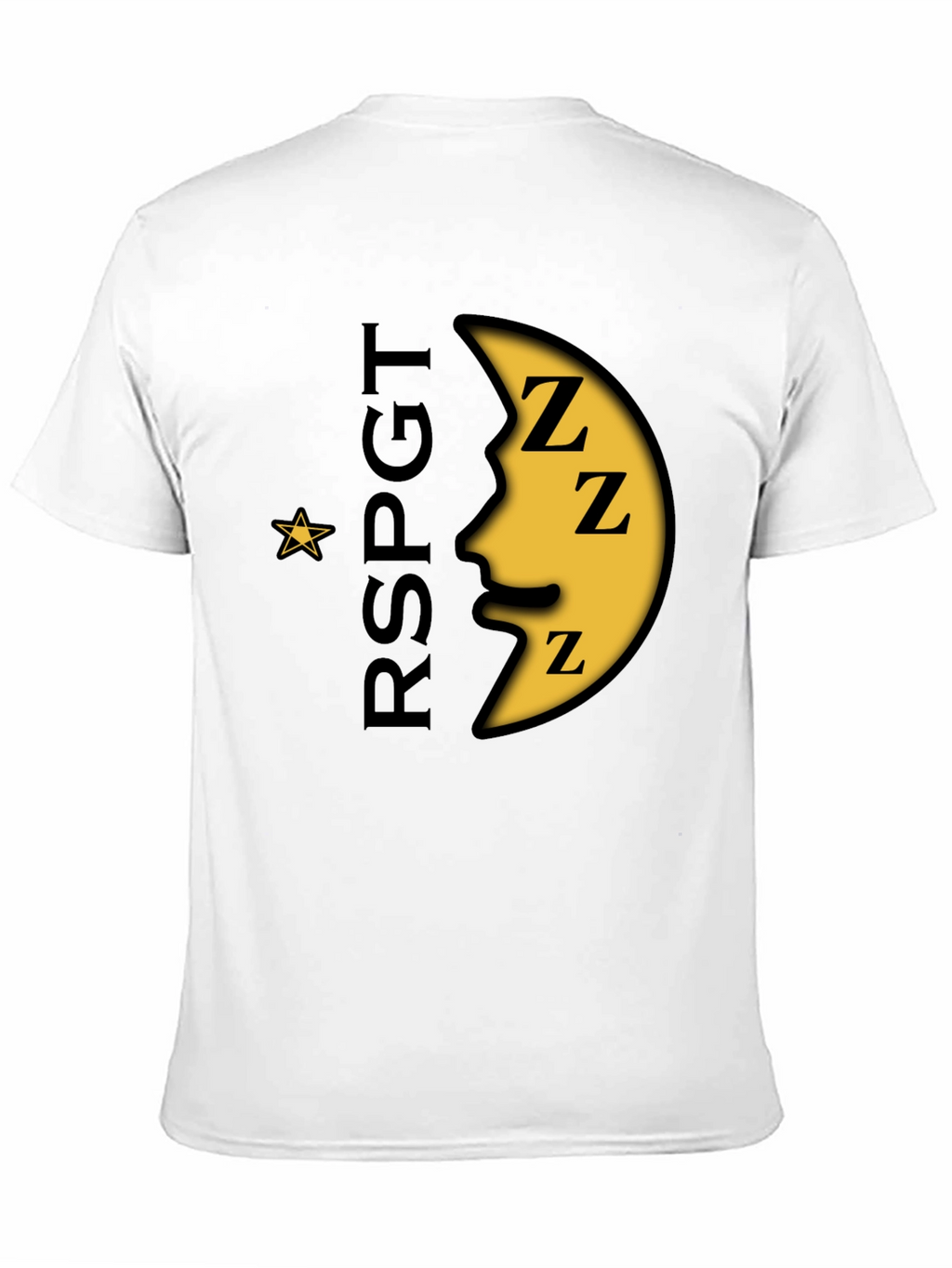 Sleepy Moon Graphic T-Shirt - Black Cotton Blend