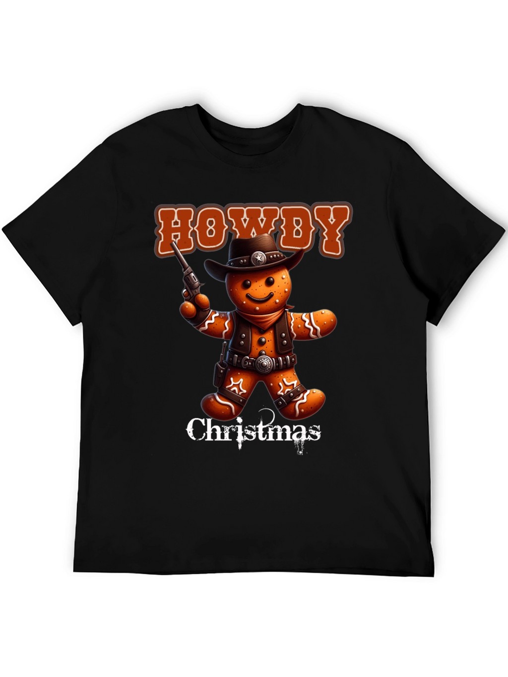 Howdy Christmas Cowboy Gingerbread T-Shirt