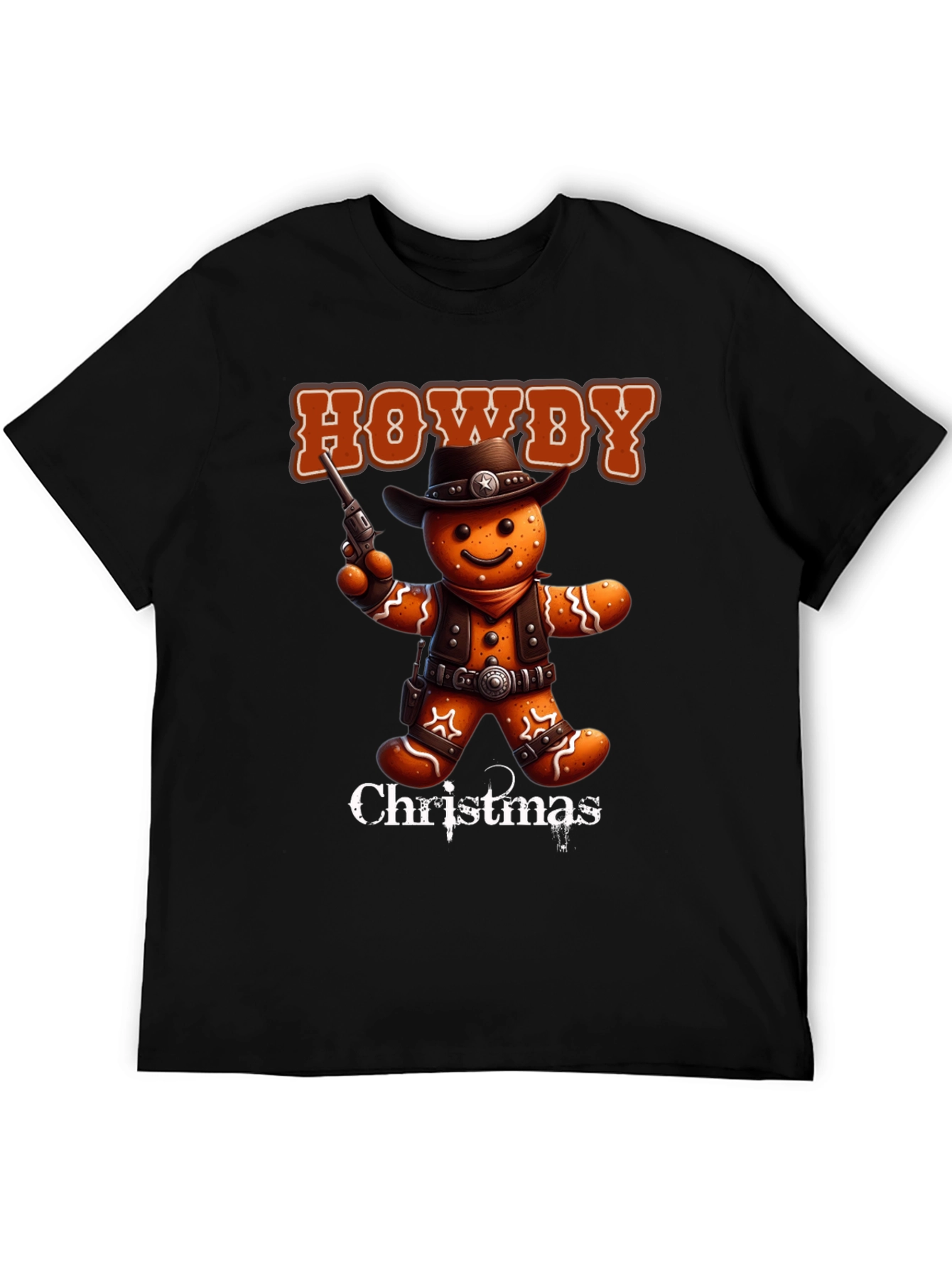 Howdy Christmas Cowboy Gingerbread T-Shirt