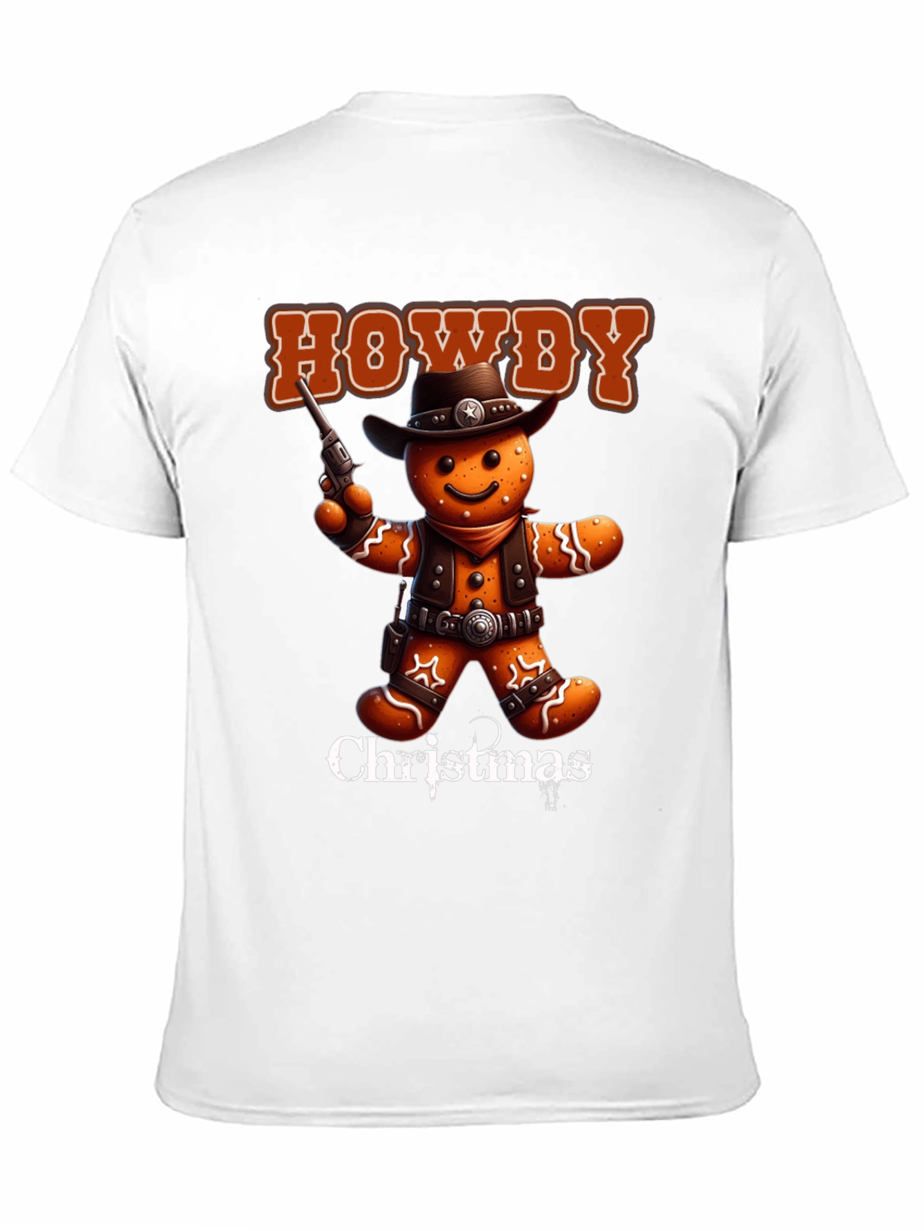 Howdy Christmas Cowboy Gingerbread T-Shirt