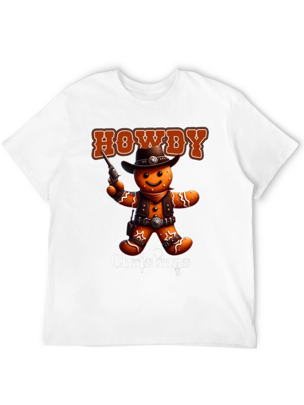 Howdy Christmas Cowboy Gingerbread T-Shirt