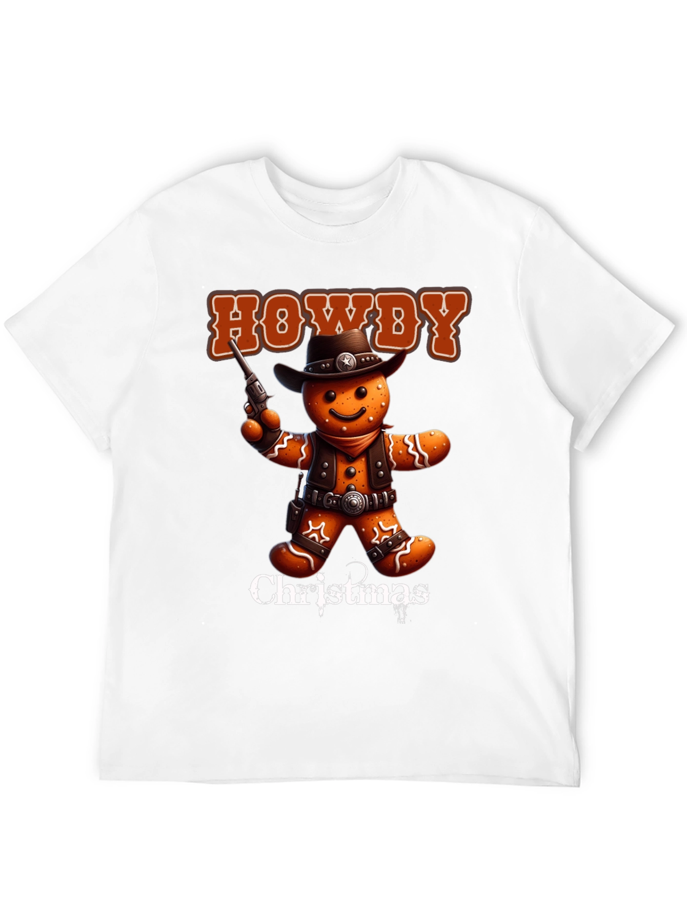 Howdy Christmas Cowboy Gingerbread T-Shirt