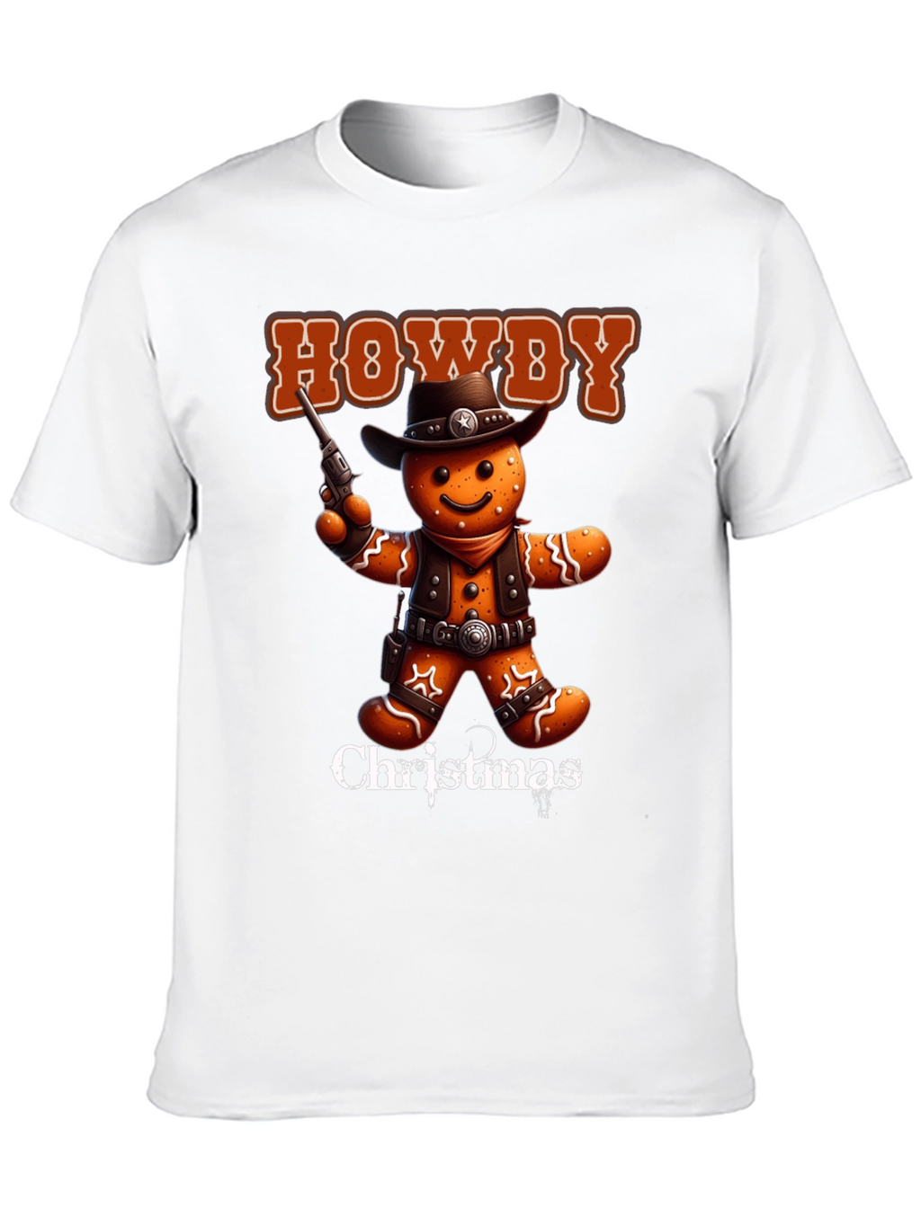 Howdy Christmas Cowboy Gingerbread T-Shirt