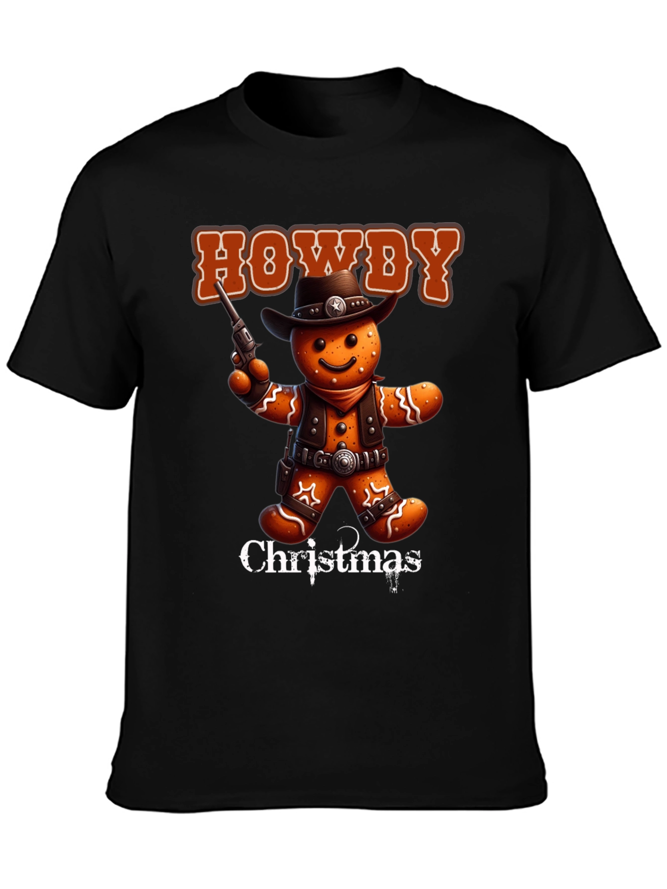 Howdy Christmas Cowboy Gingerbread T-Shirt