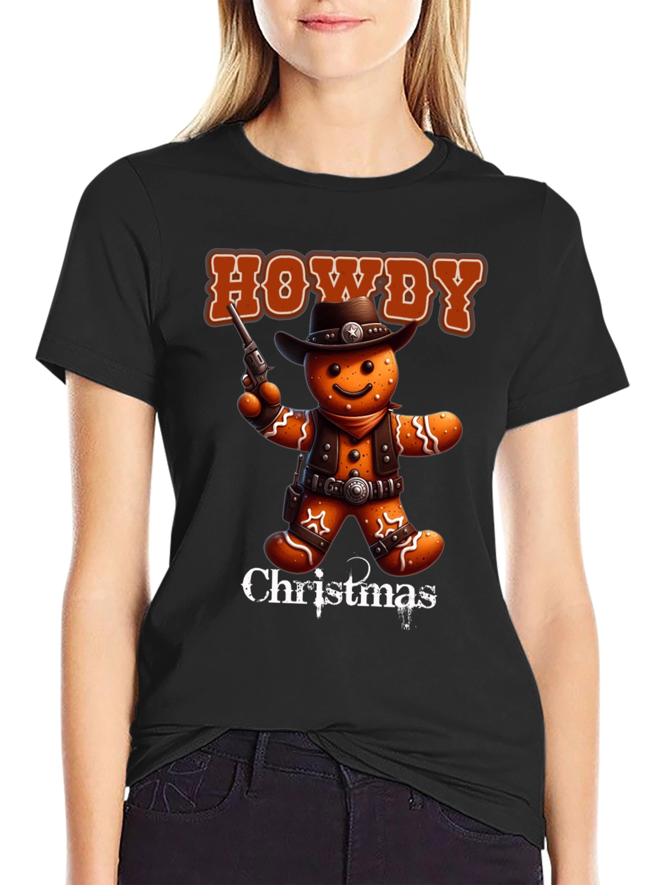 Howdy Christmas Cowboy Gingerbread T-Shirt