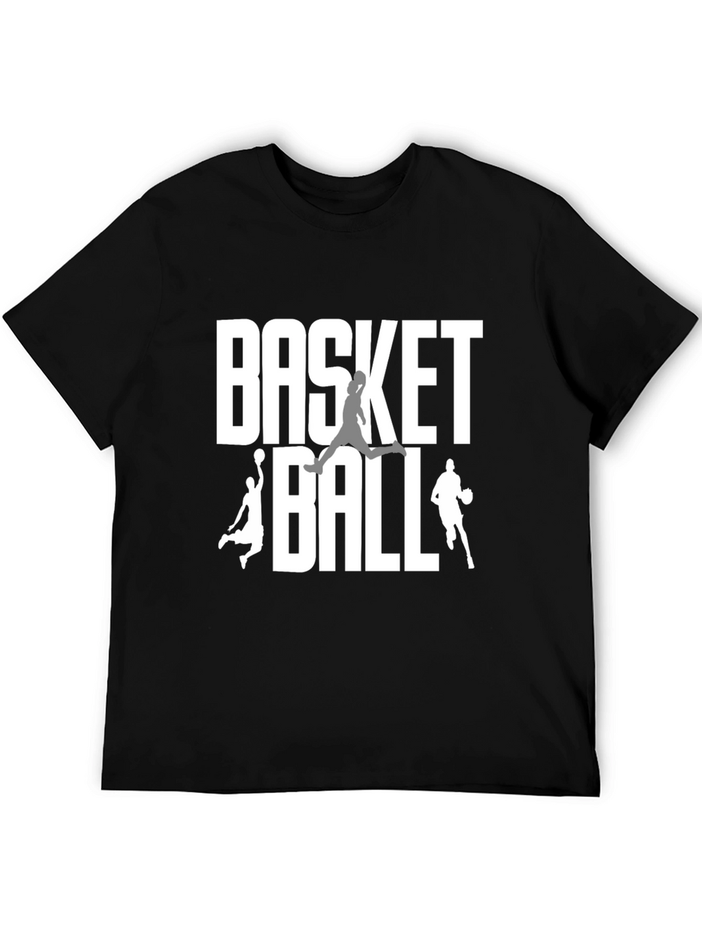 Basketball Graphic Tee | Black Cotton Blend T-Shirt