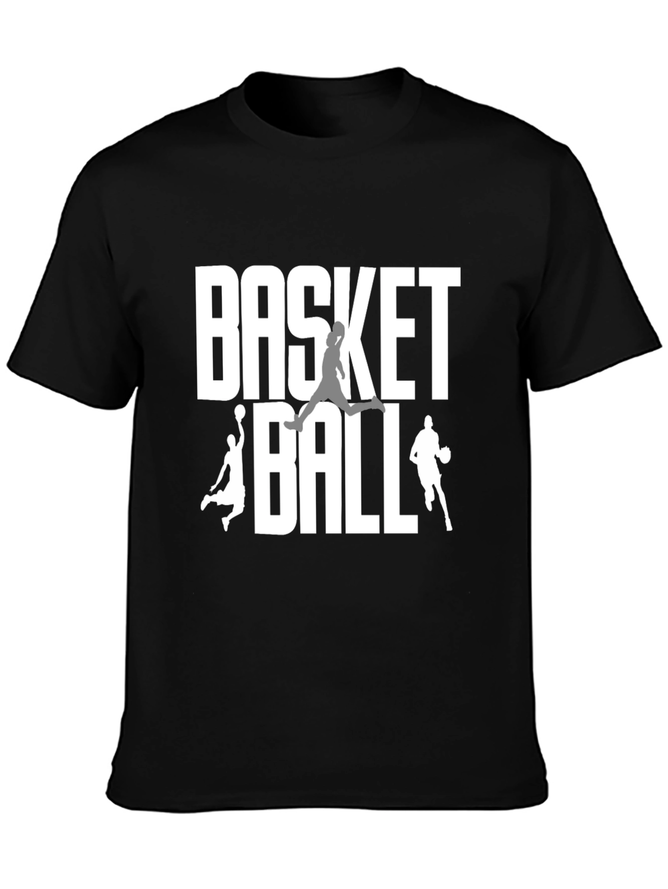 Basketball Graphic Tee | Black Cotton Blend T-Shirt