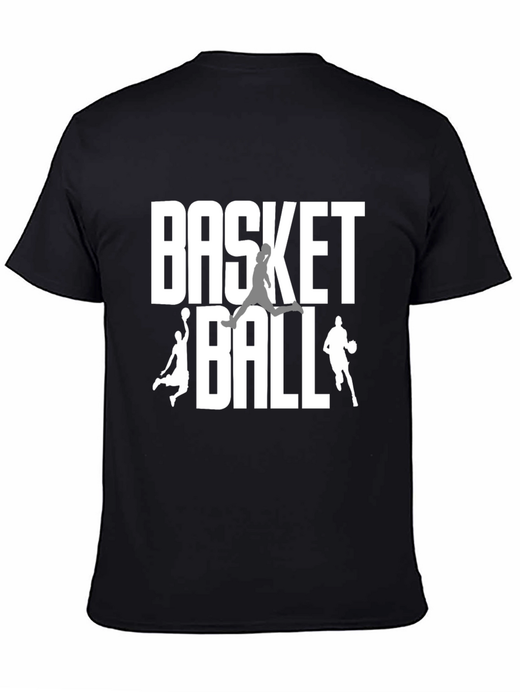 Basketball Graphic Tee | Black Cotton Blend T-Shirt