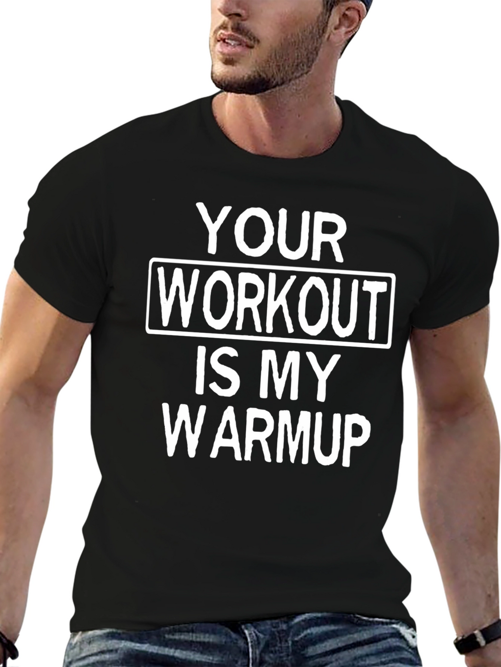 Workout Warmup Graphic Tee - Black