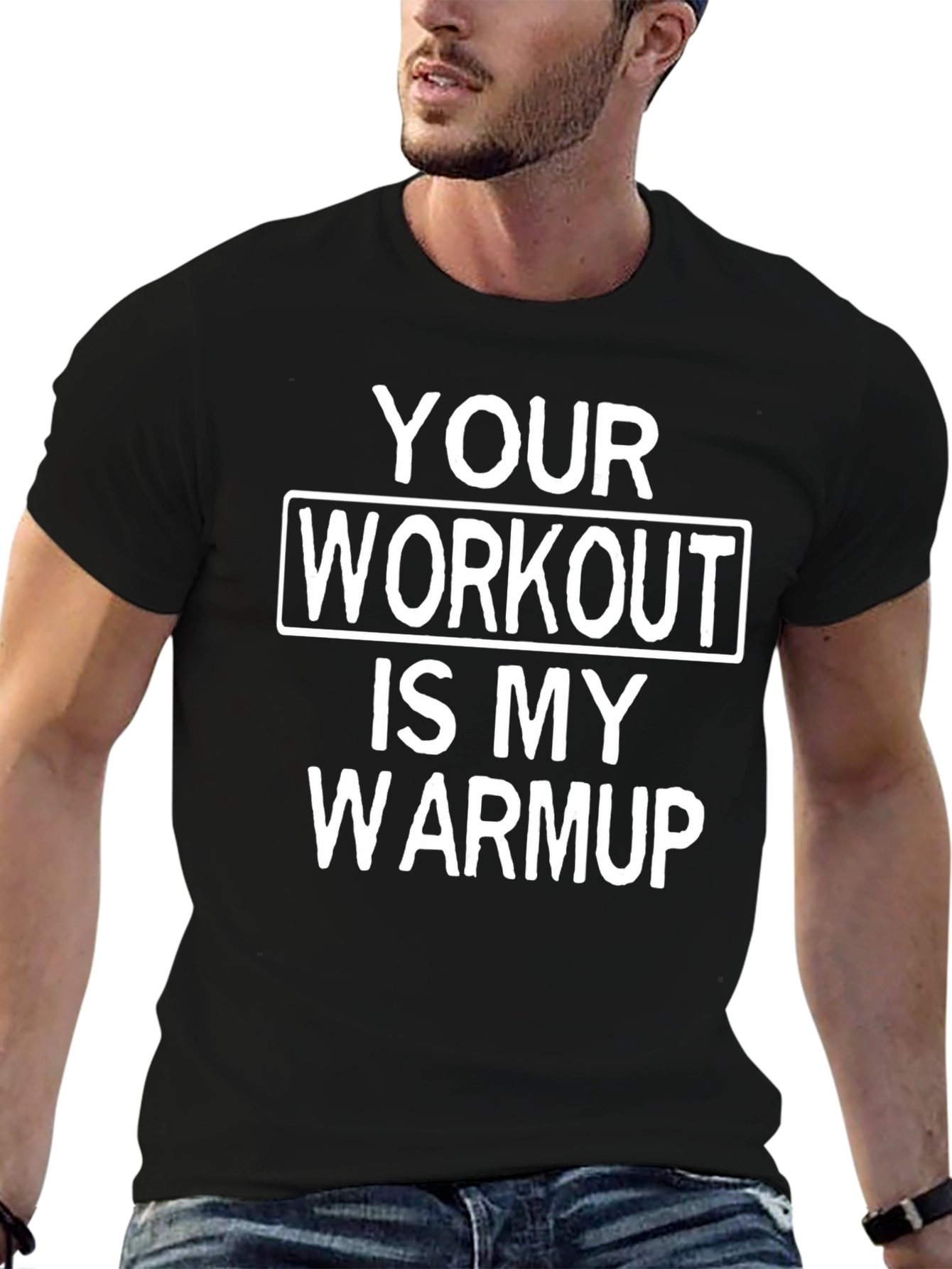 Workout Warmup Graphic Tee - Black