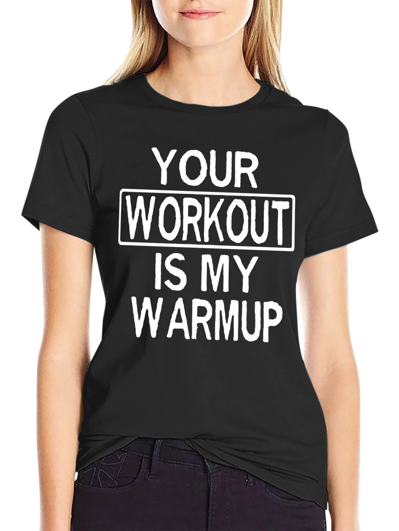 Workout Warmup Graphic Tee - Black