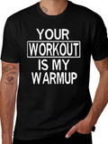 Workout Warmup Graphic Tee - Black