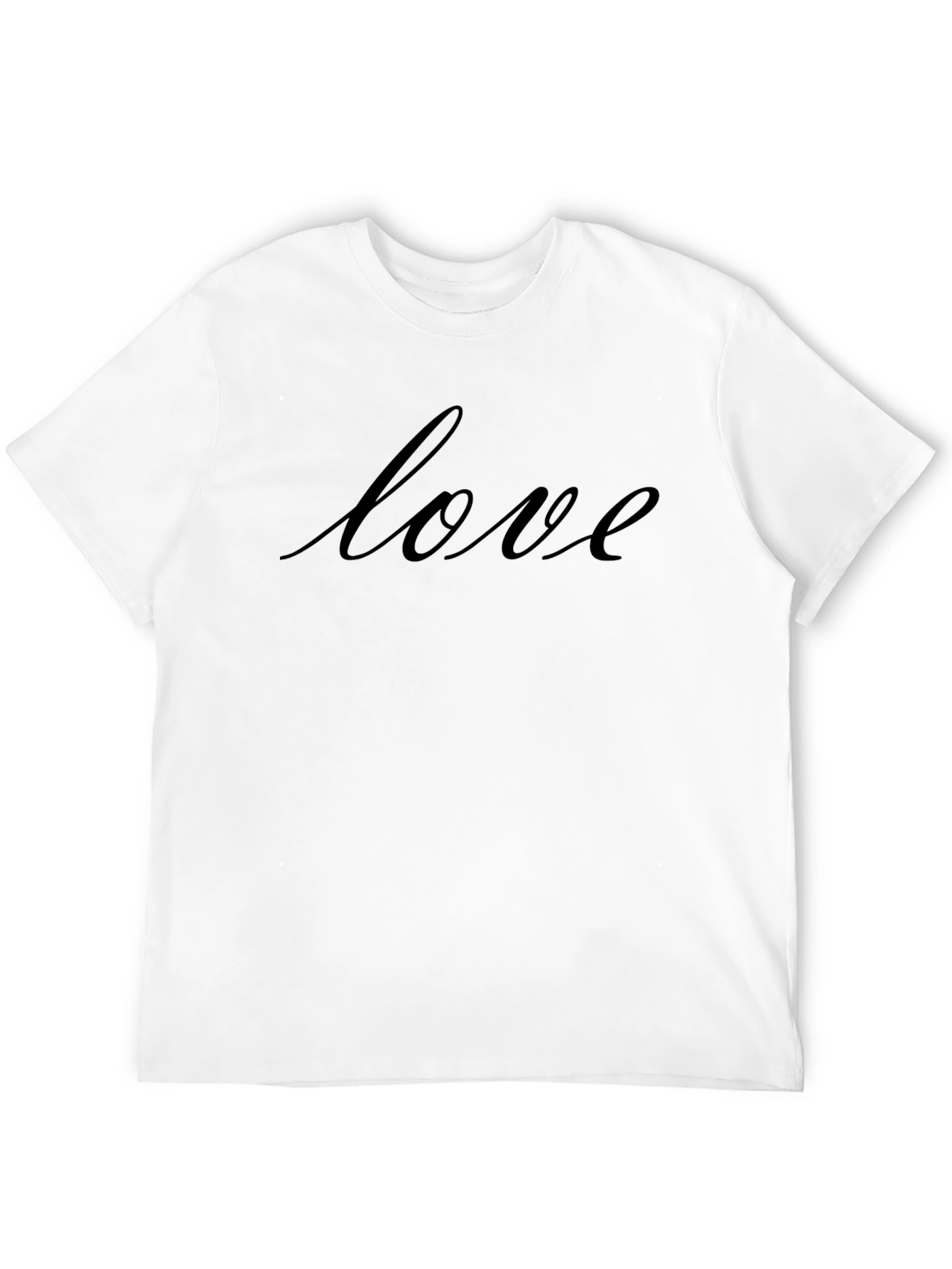 Love Script Tee - Stylish Black T-Shirt