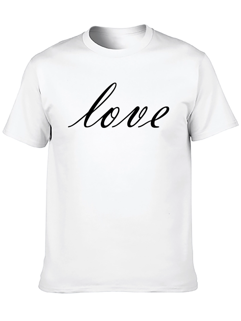Love Script Tee - Stylish Black T-Shirt