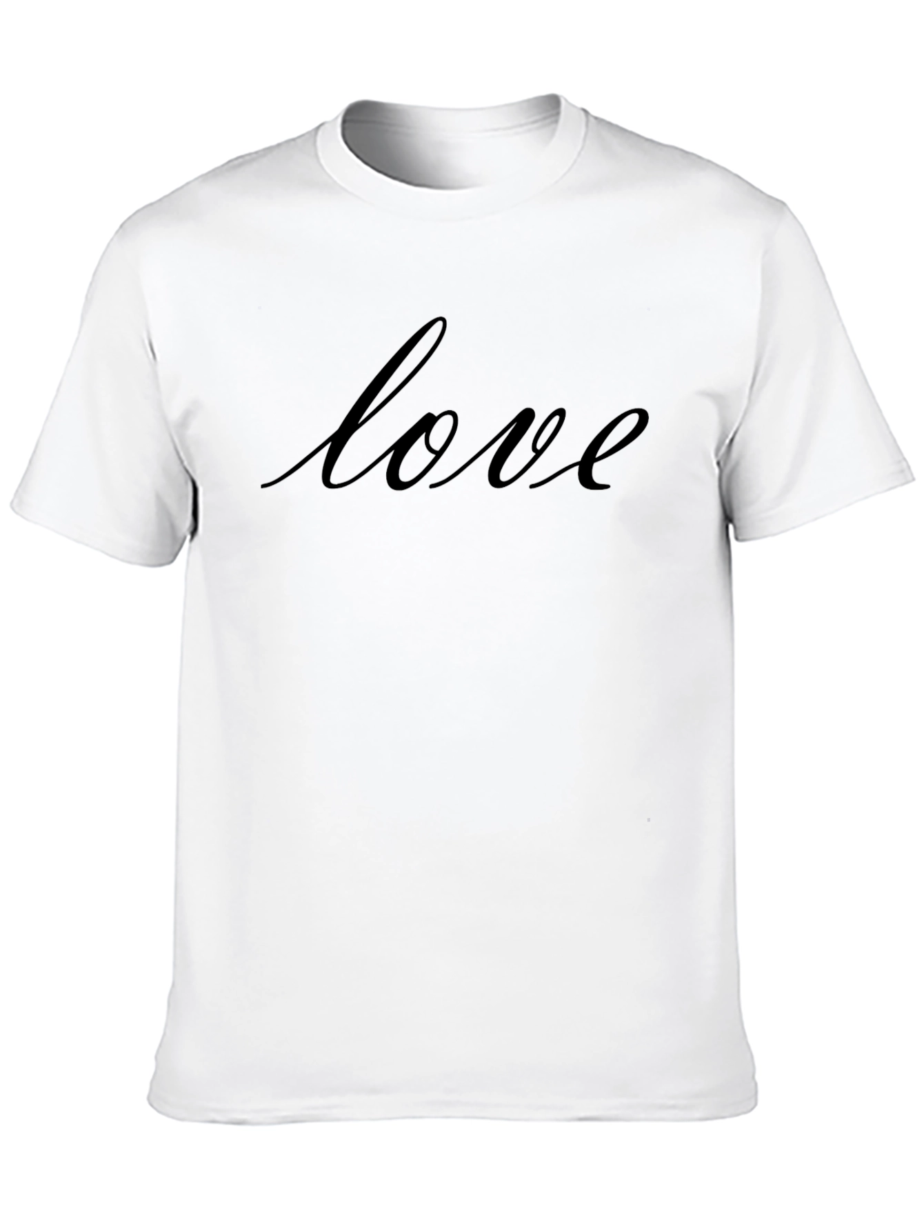 Love Script Tee - Stylish Black T-Shirt