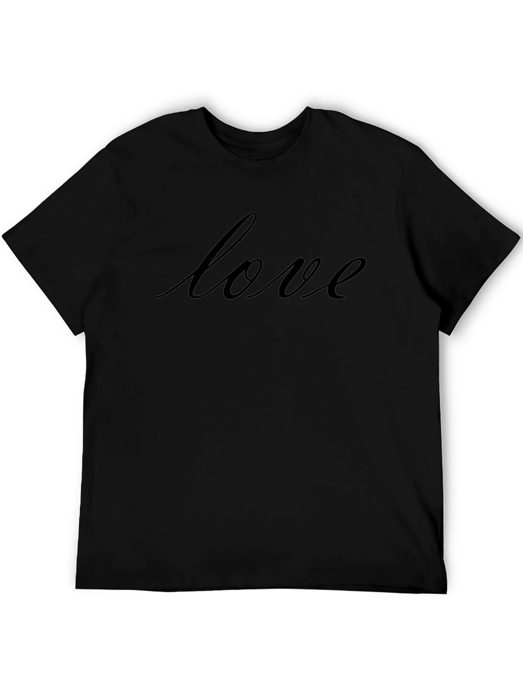 Love Script Tee - Stylish Black T-Shirt